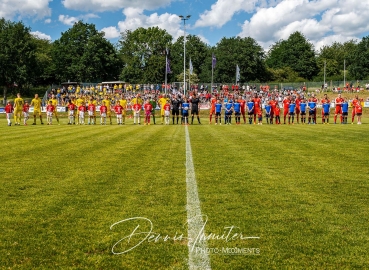 Spiel 1 - SC 07 Idar-Oberstein vs. TuS Kirchberg - Oberliga-Relegation. Fotograf: Dennis Irmiter.